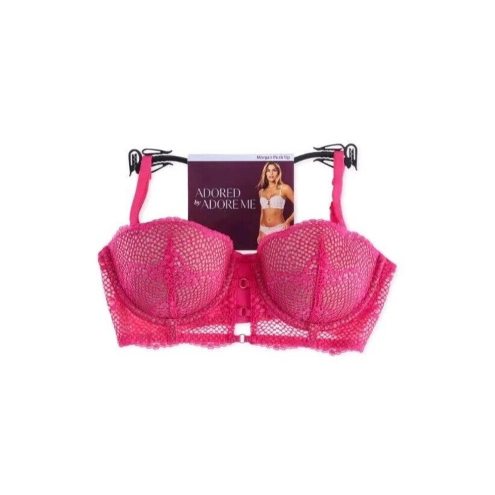 Adored by Adore Me Women’s Morgan Natural Lift Lace Push Up Bra, Sizes 32D